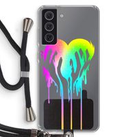 Hold My Heart: Samsung Galaxy S21 FE Transparant Hoesje met koord Hold My Heart: Samsung Galaxy S21 FE Transparant Hoesje met koord