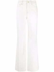 FRAME pantalon évasé en coton à taille haute - Tons neutres