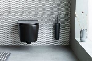 MindSet toiletborstel met houder - Mineral Infinite Grey