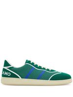 Ferragamo baskets en cuir à logo brodé - Vert