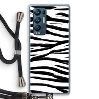 Zebra pattern: Oppo Find X3 Neo Transparant Hoesje met koord Zebra pattern: Oppo Find X3 Neo Transparant Hoesje met koord