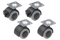 Metafranc Meubelwiel Set 4-Dlg 40Mm Zacht - WU0804300 - thumbnail