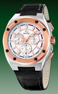 Horlogeband Jaguar J809-1 / J809-2 / J809-4 / J625-H / J620-E Leder Zwart 16mm