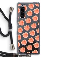 Just peachy: Sony Xperia 5 Transparant Hoesje met koord
