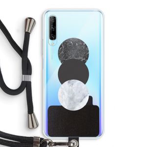 Marmeren cirkels: Huawei P Smart Pro Transparant Hoesje met koord