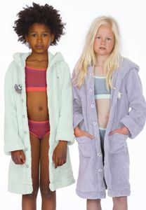 Kinderbadjassen van Woody-lila-4 jaar