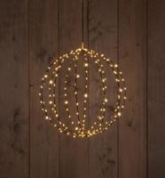Metal 50 cm 3D Ball Black With 216Led Flash Classic Warm - Annas collection
