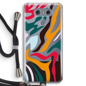 Colored Zebra: LG G6 Transparant Hoesje met koord