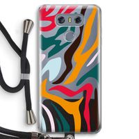 Colored Zebra: LG G6 Transparant Hoesje met koord
