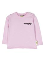 Barrow kids logo-print cotton T-shirt - Rose - thumbnail