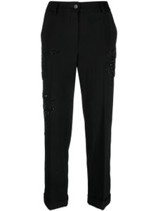 P.A.R.O.S.H. pantalon brodés à coupe courte - Noir