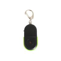 5 STKS draagbare anti-lost alarm Key Finder draadloze Whistle geluid LED licht Locator Finder (groen)