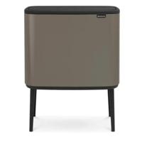 Brabantia Bo Touch Bin Afvalemmer - 3x11 liter - 3 kunststof binnenemmers - platinum 316043