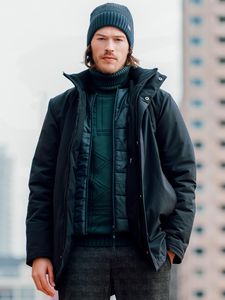 40% korting - Petrol Industries Heren Jas met dubbele sluiting Dark navy - M