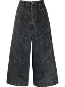 ETRO jean court à fleurs - Gris