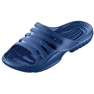 Bad/sauna slippers met voetbed navy blauw heren 48  -