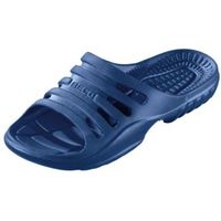 Bad/sauna slippers met voetbed navy blauw heren