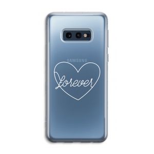 Forever heart pastel: Samsung Galaxy S10e Transparant Hoesje