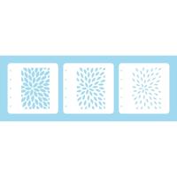 Nellie's Choice • layered combi stencil set sunburst 3stuks