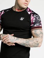Sik Silk / t-shirt Raglan Gym in zwart - thumbnail