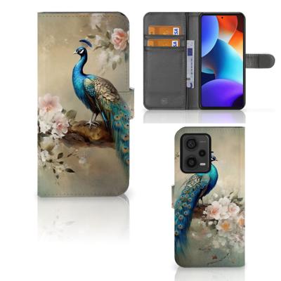 Telefoonhoesje | Met pasjeshouder | voor Xiaomi Redmi Note 12 Pro Plus Vintage Pauwen