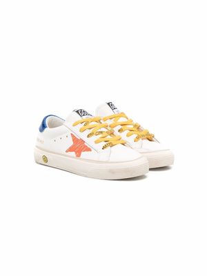 Golden Goose Kids baskets à patch étoile - Blanc