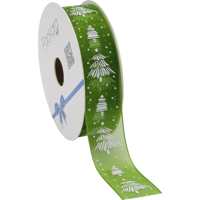 Lint | 25mm | 20m | Christmas Tree | PP | groen/wit