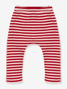 Gestreepte babybroek in tubing - PETIT BATEAU rood