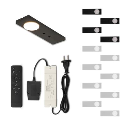 Set LED-opbouwspot met afstandsbediening Ludo zwart 3W 2700K 1-12 stuks