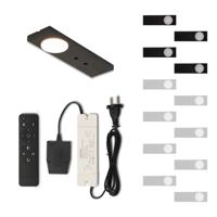 Set LED-opbouwspot met afstandsbediening Ludo zwart 3W 2700K 1-12 stuks