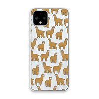 Alpacas: Pixel 4 Transparant Hoesje