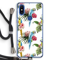 Kleurrijke papegaaien: Xiaomi Mi Mix 3 Transparant Hoesje met koord