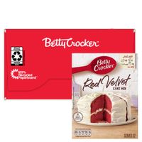 Betty Crocker - Red Velvet Cake Mix - 6x 425g Betty Crocker - Red Velvet Cake Mix - 6x 425g