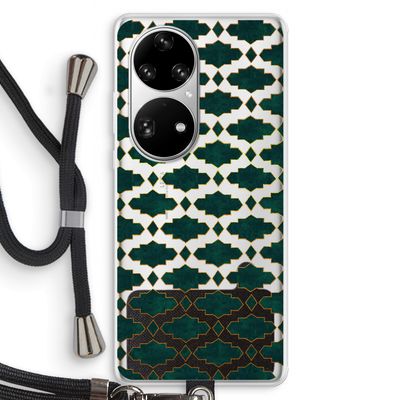 Moroccan tiles: Huawei P50 Pro Transparant Hoesje met koord