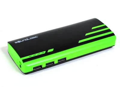 Soundlogic Powerbank - 9000mAh Zwart/Groen