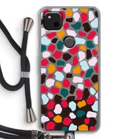 Colored Giraffe: Pixel 4a Transparant Hoesje met koord