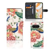 Telefoonhoesje | Met pasjeshouder | voor Google Pixel 9 | 9 Pro Pink Peacock