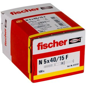 Fischer 513737 schroefanker & muurplug 100 stuk(s) Schroef- & muurplugset 40 mm