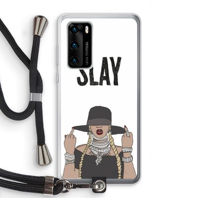 Slay All Day: Huawei P40 Transparant Hoesje met koord