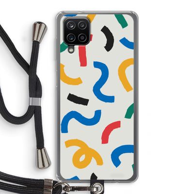 Illustratieve pop 2: Samsung Galaxy A12 Transparant Hoesje met koord