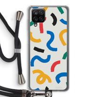 Illustratieve pop 2: Samsung Galaxy A12 Transparant Hoesje met koord