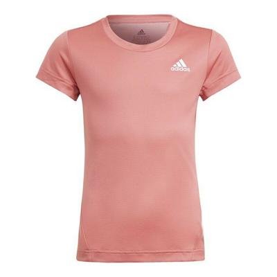 T-Shirt met Korte Mouwen voor kinderen Adidas Aeroready Zalm - Maat: 14-15 jaar