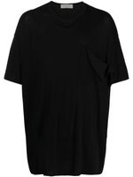 Yohji Yamamoto t-shirt en coton à col rond - Noir - thumbnail