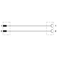 Phoenix Contact 1410760 Sensor/actuator aansluitkabel Aantal polen (sensoren): 2 1.50 m 1 stuk(s) - thumbnail