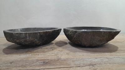 Rivierstenen waskommen set RL250340AB, 51x38x15 cm