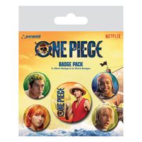 One Piece Pin-Back Buttons 5-Pack The Straw Hats - thumbnail