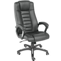 tectake® - Luxe design Bureaustoel kantoorstoel directiestoel - Zwart - 400585 - thumbnail
