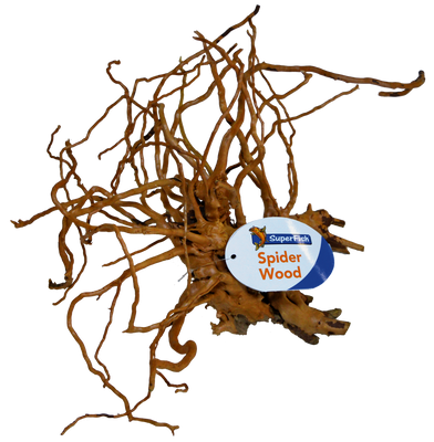 Superfish Spiderwood Medium - Natuurlijk Decor voor Zoet- en Zoutwateraquaria, Goudbruin Hout