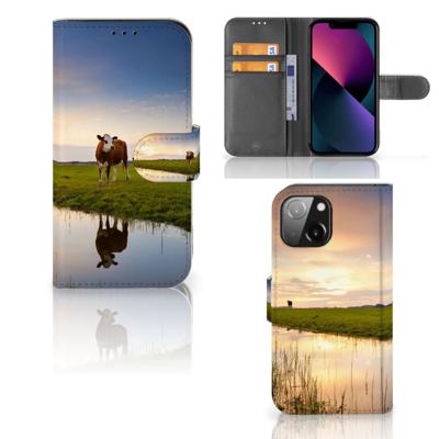 iPhone 13 Mini | Telefoonhoesje | Met pasjeshouder | Koe