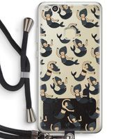 Zeemeermin: Huawei Ascend P10 Lite Transparant Hoesje met koord